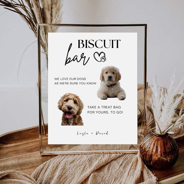 Dog Wedding Favour Biscuit Bar Pet Treat Wedding Pedestal Sign (Creator Uploaded)