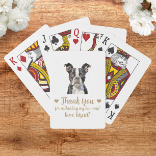 Dog Wedding Favour Playing Cards
