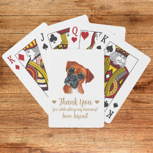 Dog Wedding Favour Playing Cards