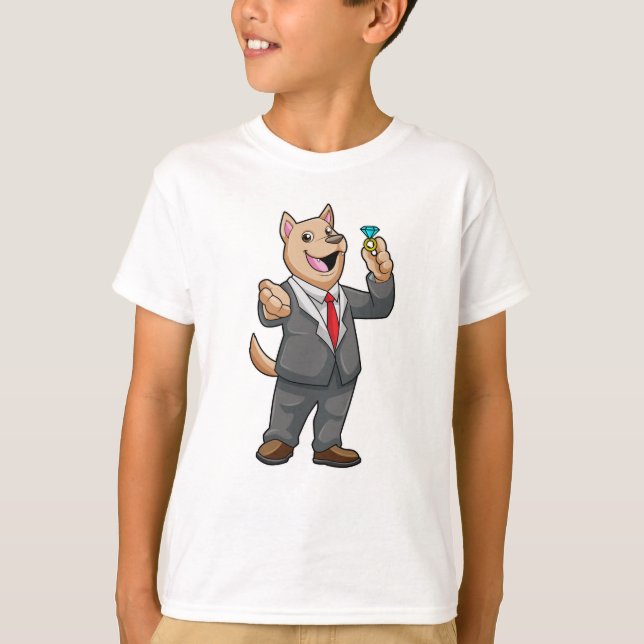 Dog Wedding Groom Wedding ring T-Shirt (Front)