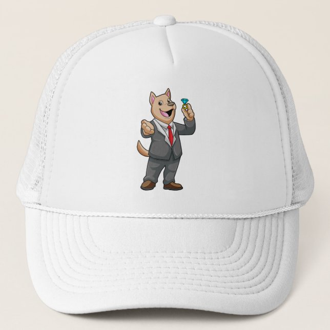 Dog Wedding Groom Wedding ring Trucker Hat (Front)
