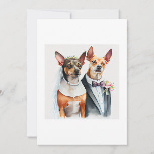 dog wedding invitation