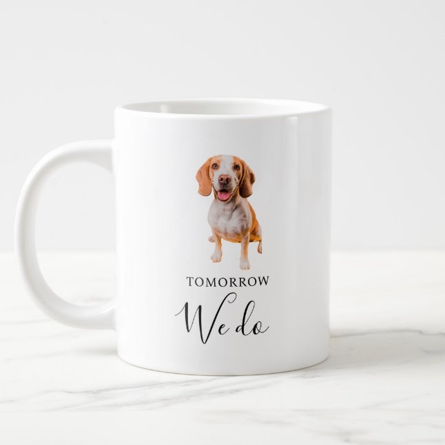 Dog  Wedding  Large Coffee Mug (Left)
