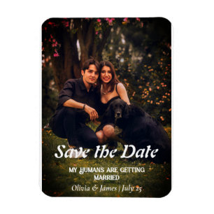 Dog Wedding Photo Save the Date  Magnet