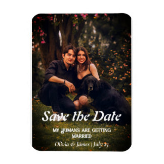Dog Wedding Photo Save the Date  Magnet