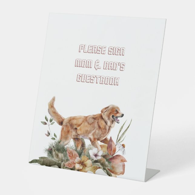 Dog Wedding Please Sign Mum and Dads  (Front)