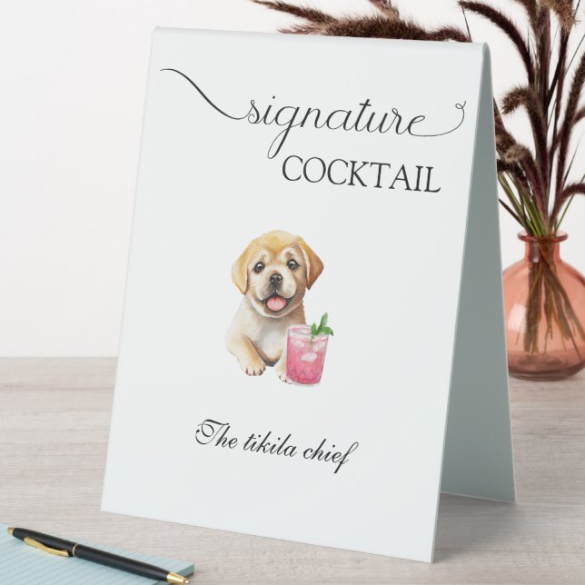 Dog Wedding Signature Drinks Pet Bar (In SItu (Table))
