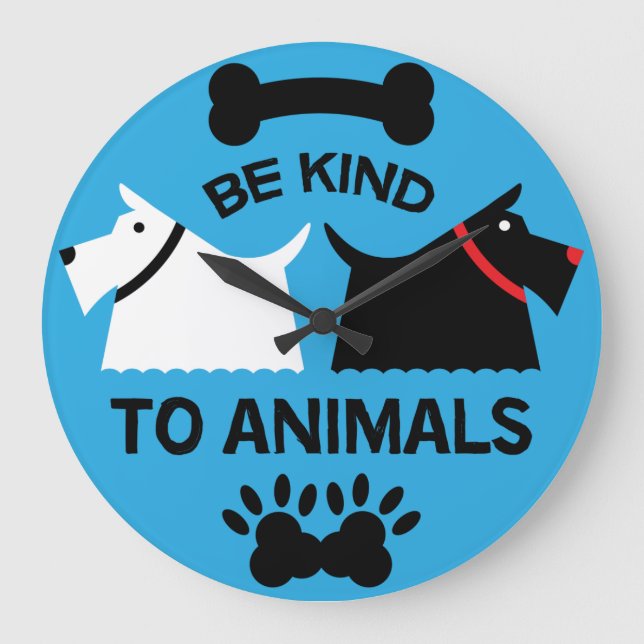 Dog Welfare Protection Rights | Dog Owners Bowl Th Large Clock (Front)