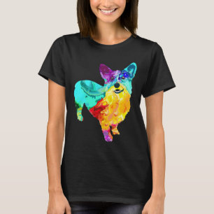 Dog Welsh Corgi For Womens Colourful Corgi Men Es T-Shirt