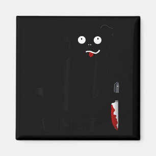 Dog What_ Funny Black Pug Tee Murderous Pug With Magnet