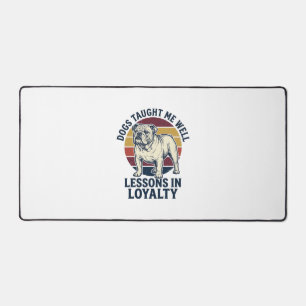 Dog Wisdom Shirt Vintage Bulldog Lesson Graphic_1 Desk Mat