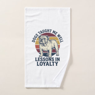 Dog Wisdom Shirt Vintage Bulldog Lesson Graphic_1 Hand Towel
