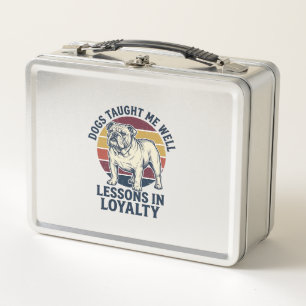 Dog Wisdom Shirt Vintage Bulldog Lesson Graphic_1 Metal Lunch Box