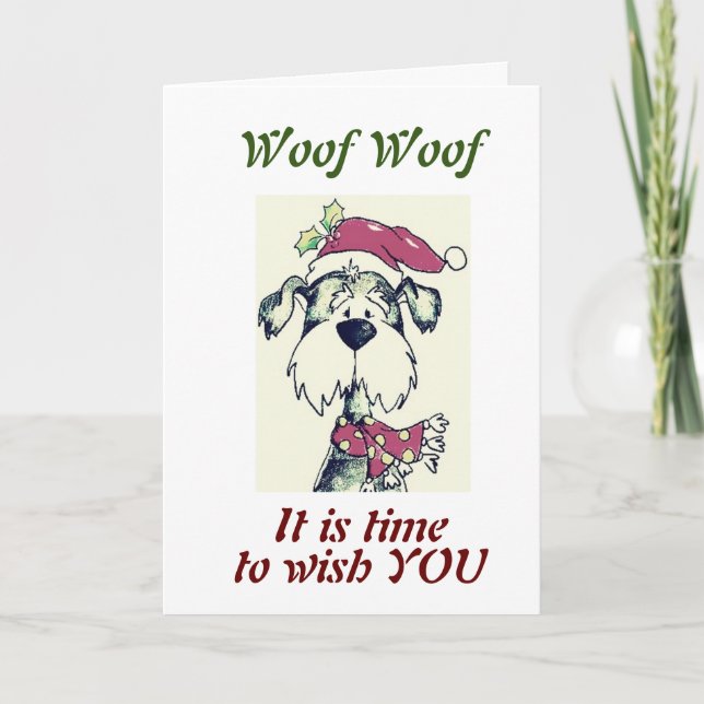 DOG WISHES YOU A "VERY MERRY CHRISTMAS" CARD (Front)