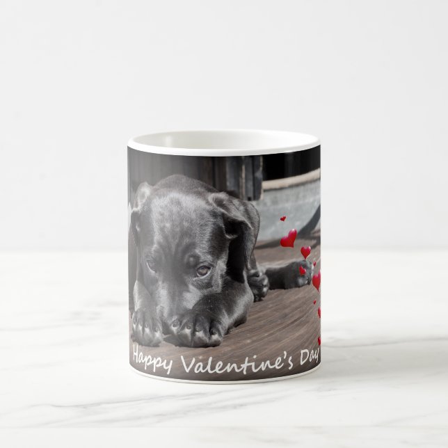Dog wishing Happy Valentine's day Coffee mug (Center)