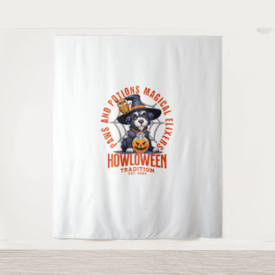 Dog Witch - Paws and Potions Magical Elixers. Howl Tapestry