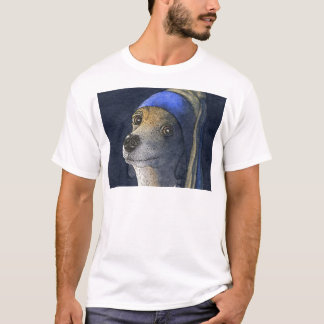 Dog with a pearl earring T-Shirt