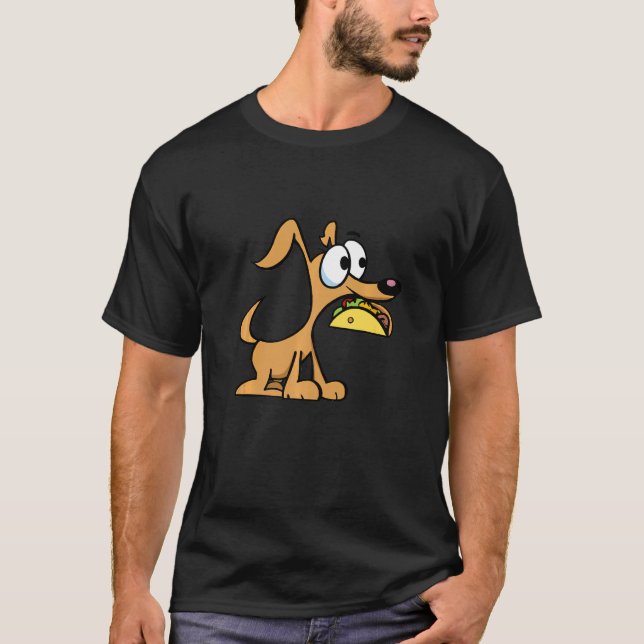 Dog with a Taco   T-Shirt (Front)