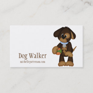 Dog with Ball Dog Walker Pet Sitter Business Cards