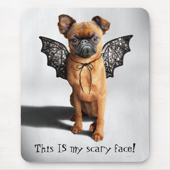 Dog With Bat Wings Mouse Mat (Front)
