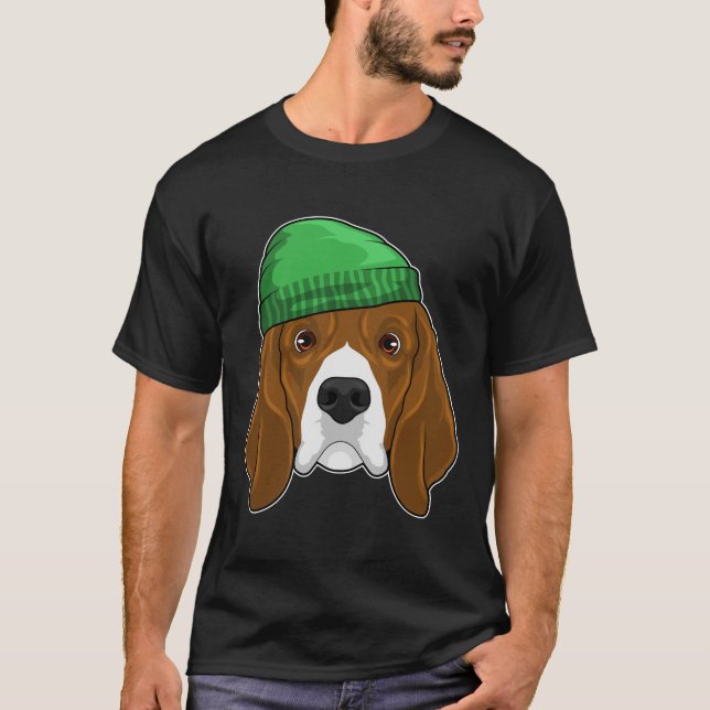 Dog with Beanie T-Shirt (Front)
