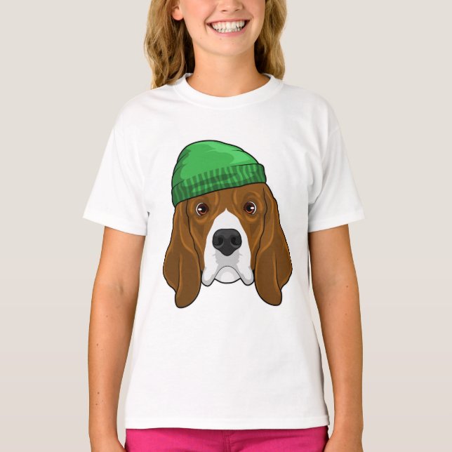 Dog with Beanie T-Shirt (Front)