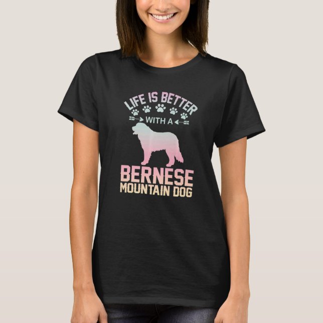 Dog     with Bernese Mountain Dog  1 T-Shirt (Front)