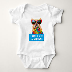 Dog With Big Lollipop Baby Bodysuit