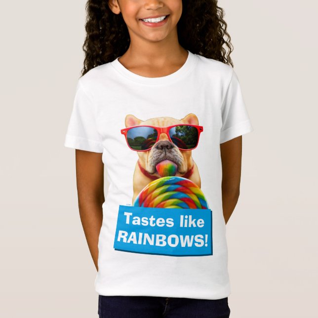 Dog With Big Lollipop T-Shirt (Front)