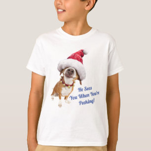 Dog With Big Santa Hat T-Shirt
