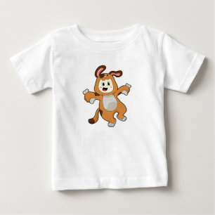 Dog with Bone as Rabbit Baby T-Shirt