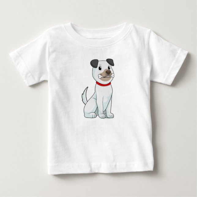 Dog with Bone Baby T-Shirt (Front)