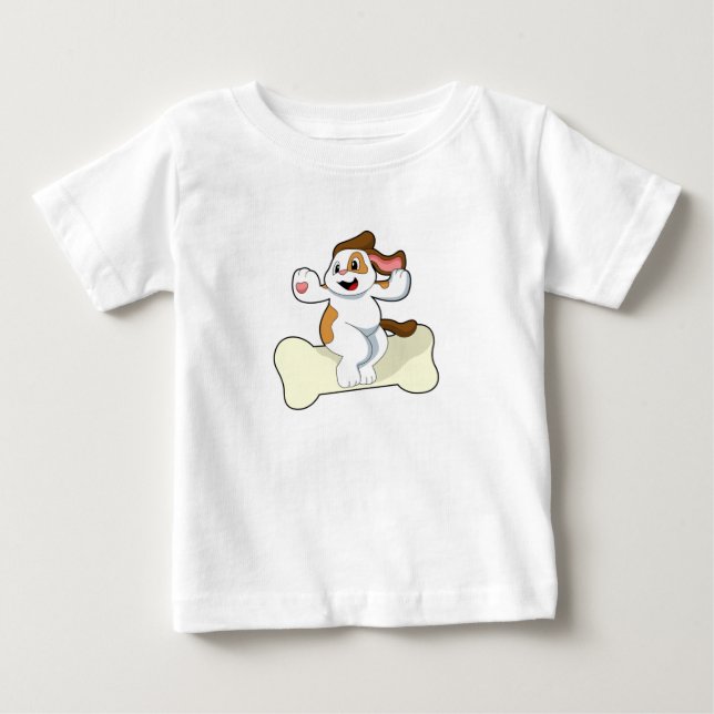 Dog with Bone Baby T-Shirt (Front)