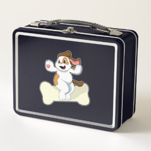 Dog with Bone Metal Lunch Box