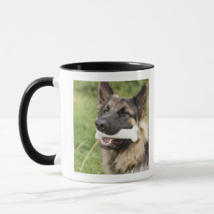 Dog with bone mug
