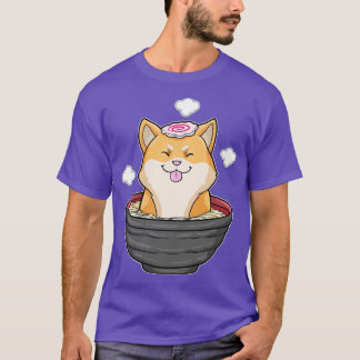 Dog with Bowl of Ramen Soup T-Shirt