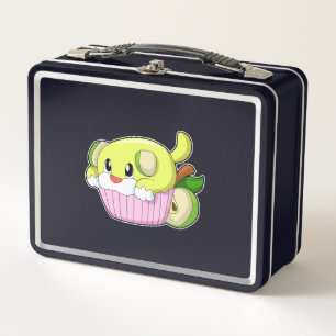 Dog with Cake Metal Lunch Box