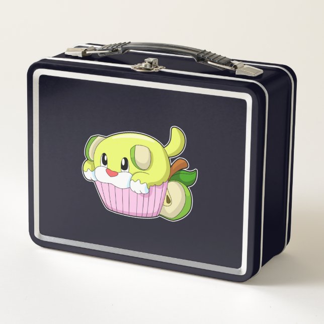 Dog with Cake Metal Lunch Box (Front)