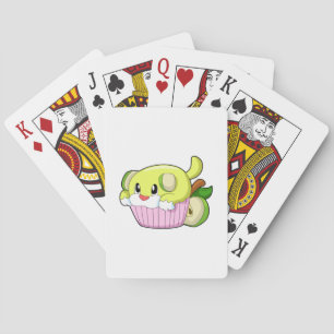 Dog with Cake Playing Cards