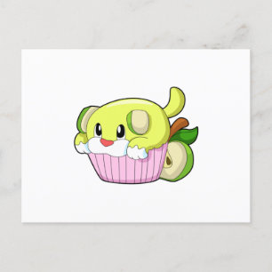 Dog with Cake Postcard
