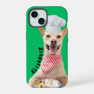 Dog with Chef Hat, Cute Foodie Design iPhone 15 Case