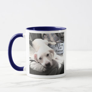 Dog With Dad Valentine's Day Blue Forever Love Mug