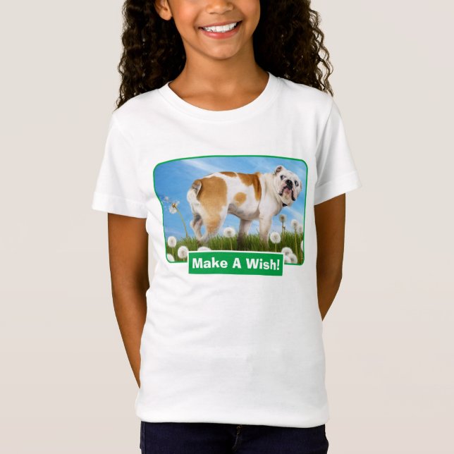 Dog With Dandelion T-Shirt (Front)