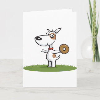 Dog with Donut Card