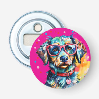 Dog with Glasses Bottle Opener