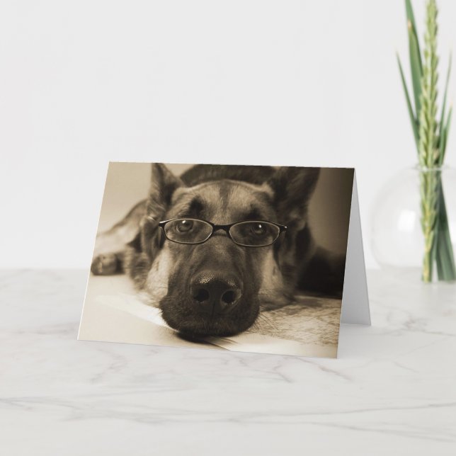 Dog with glasses card (Front)