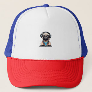 Dog With Headphones 1 Trucker Hat