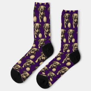 Dog with its ball Cute Animal Lover design Socks