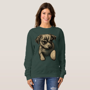 Dog with its ball Cute Animal Lover design Sweatshirt