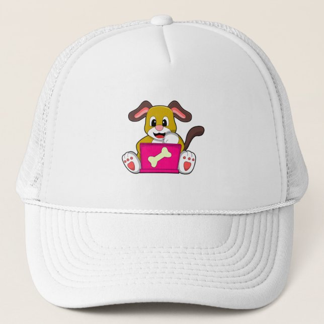Dog with Laptop Trucker Hat (Front)